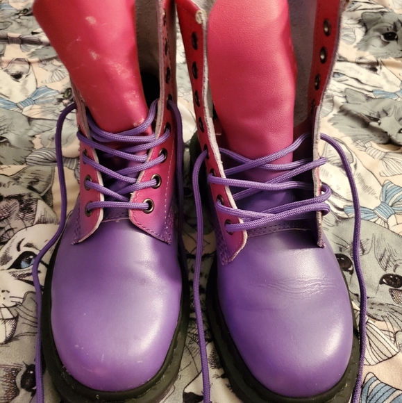 pink and purple doc martens